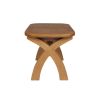 130cm to 180cm Country Oak X Leg Butterfly Extending Table Oval Corners - 20% Off Discount Code FLASH - 18