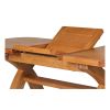 130cm to 180cm Country Oak X Leg Butterfly Extending Table Oval Corners - 20% Off Discount Code FLASH - 12