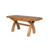 130cm to 180cm Country Oak X Leg Butterfly Extending Table Oval Corners - 20% Off Discount Code FLASH - 10