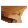 130cm to 180cm Country Oak X Leg Butterfly Extending Table Oval Corners - 20% Off Discount Code FLASH - 16