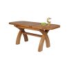 130cm to 180cm Country Oak X Leg Butterfly Extending Table Oval Corners - 20% Off Discount Code FLASH - 11