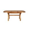 130cm to 180cm Country Oak X Leg Butterfly Extending Table Oval Corners - 20% Off Discount Code FLASH - 13