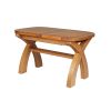 130cm to 180cm Country Oak X Leg Butterfly Extending Table Oval Corners - 20% Off Discount Code FLASH - 14