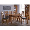 130cm to 180cm Country Oak X Leg Butterfly Extending Table Oval Corners - 20% Off Discount Code FLASH - 7
