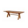 Country Oak 2.8m X Leg Double Extending Large Dining Table - 20% Off Discount Code FLASH - 14
