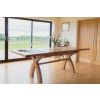 Country Oak 2.8m X Leg Double Extending Large Dining Table - 20% Off Discount Code FLASH - 6