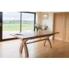 Country Oak 2.8m X Leg Double Extending Large Dining Table - 20% Off Discount Code FLASH - 7