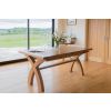 Country Oak 2.8m X Leg Double Extending Large Dining Table - 20% Off Discount Code FLASH - 8