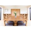 Country Oak 2.8m X Leg Double Extending Large Dining Table - 20% Off Discount Code FLASH - 10