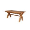 Country Oak 2.8m X Leg Double Extending Large Dining Table - 20% Off Discount Code FLASH - 20