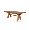 Country Oak 2.8m X Leg Double Extending Large Dining Table - 20% Off Discount Code FLASH - 16