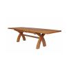 Country Oak 2.8m X Leg Double Extending Large Dining Table - 20% Off Discount Code FLASH - 13