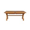 Country Oak 2.8m X Leg Double Extending Large Dining Table - 20% Off Discount Code FLASH - 18