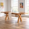 Country Oak 180cm-280cm Cross Leg Extending Table with Rounded Corners - £100 OFF AUTUMN SALE - 2