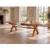 Country Oak 240cm-340cm Cross Leg Extending Dining Table - £200 OFF AUTUMN SALE - 16 Country Oak 240cm-340cm Cross Leg Extending Dining Table - £200 OFF AUTUMN SALE - 16