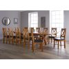 Country Oak 3.4m Cross Leg Double Extending Large Dining Table - 20% Off Discount Code FLASH - 3