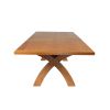 Country Oak 3.4m Cross Leg Double Extending Large Dining Table - 20% Off Discount Code FLASH - 13