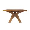 Country Oak 3.4m Cross Leg Double Extending Large Dining Table - 20% Off Discount Code FLASH - 14