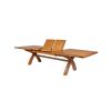 Country Oak 3.4m Cross Leg Double Extending Large Dining Table - 20% Off Discount Code FLASH - 5