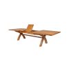 Country Oak 3.4m Cross Leg Double Extending Large Dining Table - 20% Off Discount Code FLASH - 6