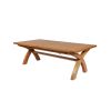 Country Oak 3.4m Cross Leg Double Extending Large Dining Table - 20% Off Discount Code FLASH - 8
