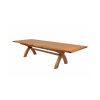 Country Oak 3.4m Cross Leg Double Extending Large Dining Table - 20% Off Discount Code FLASH - 9