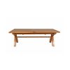 Country Oak 3.4m Cross Leg Double Extending Large Dining Table - 20% Off Discount Code FLASH - 12
