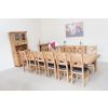 Country Oak 3.4m Cross Leg Double Extending Large Dining Table - 20% Off Discount Code FLASH - 23