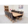 Country Oak 3.4m Cross Leg Double Extending Large Dining Table - 20% Off Discount Code FLASH - 21