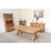Country Oak 3.4m Cross Leg Double Extending Large Dining Table - 20% Off Discount Code FLASH - 16