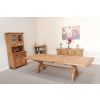 Country Oak 3.4m Cross Leg Double Extending Large Dining Table - 20% Off Discount Code FLASH - 19