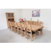 Country Oak 3.4m Cross Leg Double Extending Large Dining Table - 20% Off Discount Code FLASH - 25