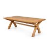 Country Oak 240cm-340cm Cross Leg Extending Dining Table - £200 OFF AUTUMN SALE - 6 Country Oak 240cm-340cm Cross Leg Extending Dining Table - £200 OFF AUTUMN SALE - 6
