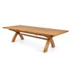 Country Oak 240cm-340cm Cross Leg Extending Dining Table - £200 OFF AUTUMN SALE - 7 Country Oak 240cm-340cm Cross Leg Extending Dining Table - £200 OFF AUTUMN SALE - 7
