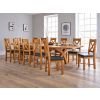 Country Oak 240cm-340cm Cross Leg Extending Dining Table with Rounded Corners - £200 OFF AUTUMN SALE - 3 Country Oak 240cm-340cm Cross Leg Extending Dining Table with Rounded Corners - £200 OFF AUTUMN SALE - 3