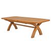 Country Oak 240cm-340cm Cross Leg Extending Dining Table with Rounded Corners - £200 OFF AUTUMN SALE - 7 Country Oak 240cm-340cm Cross Leg Extending Dining Table with Rounded Corners - £200 OFF AUTUMN SALE - 7