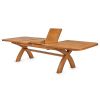 Country Oak 240cm-340cm Cross Leg Extending Dining Table with Rounded Corners - £200 OFF AUTUMN SALE - 9 Country Oak 240cm-340cm Cross Leg Extending Dining Table with Rounded Corners - £200 OFF AUTUMN SALE - 9