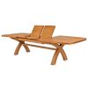 Country Oak 240cm-340cm Cross Leg Extending Dining Table with Rounded Corners - £200 OFF AUTUMN SALE - 8 Country Oak 240cm-340cm Cross Leg Extending Dining Table with Rounded Corners - £200 OFF AUTUMN SALE - 8