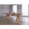 Country Oak 3.4m Large Double Extending Dining Table X Leg Oval Corners - 20% Off Discount Code FLASH - 2 Country Oak 3.4m Large Double Extending Dining Table X Leg Oval Corners - 20% Off Discount Code FLASH - 2