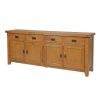 Large Country Oak Fully Assembled Sideboard 200cm - 20% Off Discount Code FLASH - 10