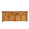 Large Country Oak Fully Assembled Sideboard 200cm - 20% Off Discount Code FLASH - 15