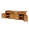 Large Country Oak Fully Assembled Sideboard 200cm - 20% Off Discount Code FLASH - 17