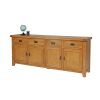 Large Country Oak Fully Assembled Sideboard 200cm - 20% Off Discount Code FLASH - 18