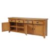 Large Country Oak Fully Assembled Sideboard 200cm - 20% Off Discount Code FLASH - 19