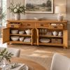 Large Country Oak Fully Assembled Sideboard 200cm - 10% OFF AUTUMN SALE - 4