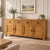 Large Country Oak Fully Assembled Sideboard 200cm - 10% OFF AUTUMN SALE - 2