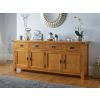 Large Country Oak Fully Assembled Sideboard 200cm - 20% Off Discount Code FLASH - 2