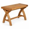 Country Oak 80cm Small Cross Leg Dining Bench - £40 OFF FLASH SALE - 2 Country Oak 80cm Small Cross Leg Dining Bench - £40 OFF FLASH SALE - 2