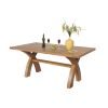 Country Oak 180cm Cross Leg Dining Table - SUMMER SALE - 3 Country Oak 180cm Cross Leg Dining Table - SUMMER SALE - 3