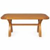 Country Oak 180cm Cross Leg Dining Table with Rounded Corners - AUTUMN SALE - 6 Country Oak 180cm Cross Leg Dining Table with Rounded Corners - AUTUMN SALE - 6